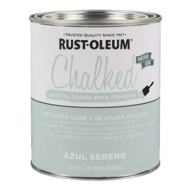 Chalked Ml Colores Rust Oleum Pintura Tizada Mm Azul Sereno Youmarket